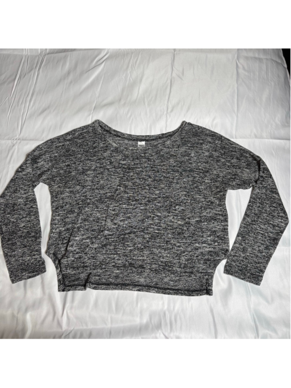 Women's GapBody Gray Black Long Sleeve Tee M